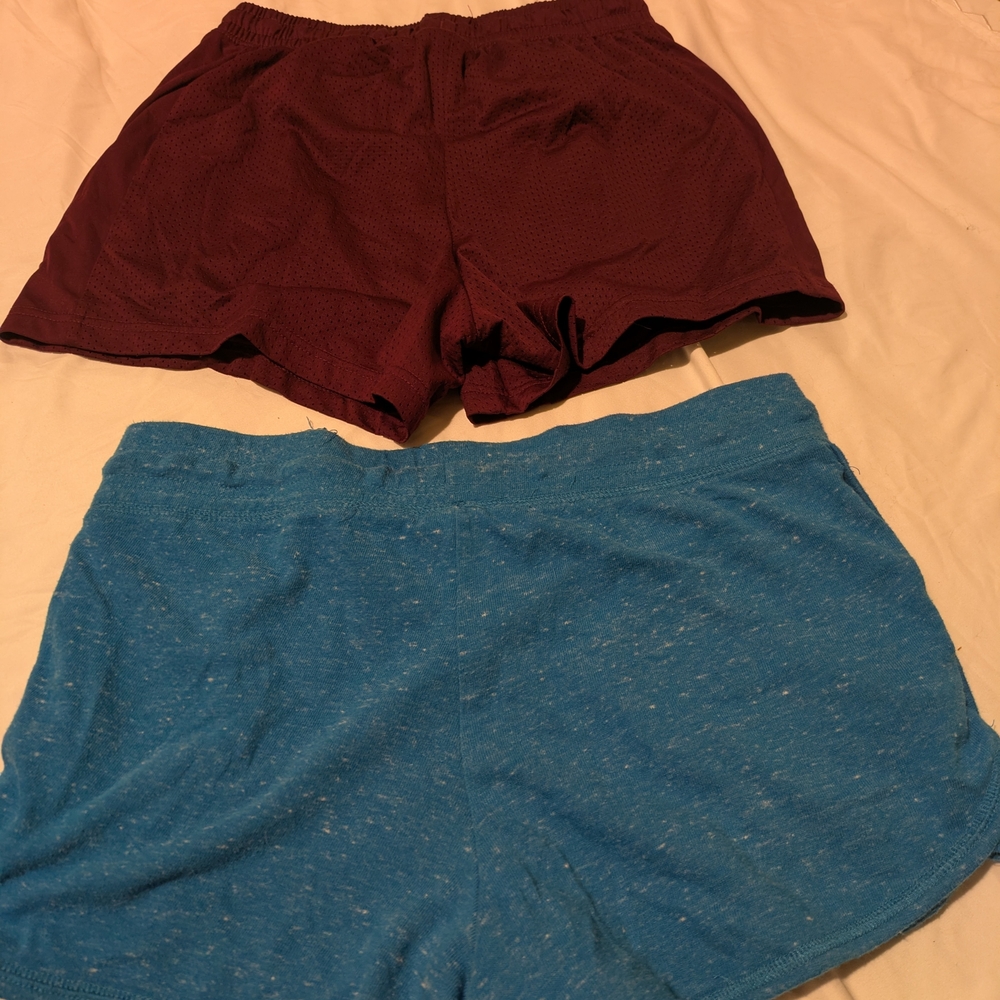 Two For 1! Athletic Works Women's Athletic Shorts - Blue and Maroon - Picture 7 of 7